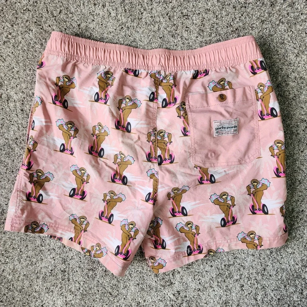 Party Pants Swim Trunks Mens Large Pink‎ Excellent